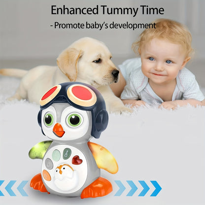Crawling Penguin Baby Musical Toys 6+ Months, Tummy Time Toys with Music & Lights, Light Up Learning Toys, Dancing Crawling Baby Toy, Easter Christmas Gift, Sensory Stimulation, Playtime, Playful Design, Highquality Plastic,
