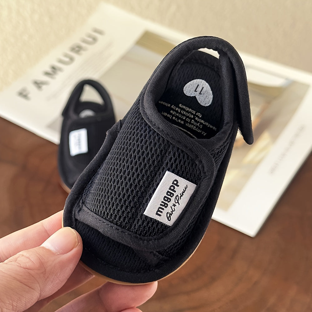 Baby Girls Boys Mesh Breathable Sandals New Soft Crib Shoes First Walker Shoes Beach Shoes For Newborn Infant, Spring And Summer