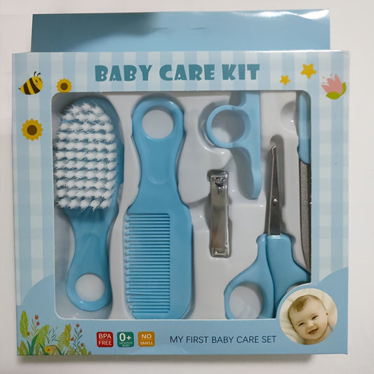 6pcs Comb and Brush Set, 3 Colors Baby Nail Clippers Kit, Baby Care Wash Set