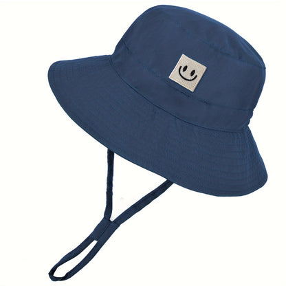 1pc Baby Sun Hat, Toddler Summer Sun Protection, Wide Brim Bucket Beach Hats For Baby Boy And Girl, Adjustable Kid Cap
