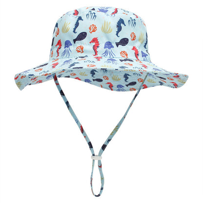 Summer Baby Sun Hats for Girls And Boys, Beach Bucket Hats for Ages 0-8.