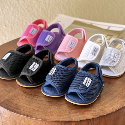 Baby Girls Boys Mesh Breathable Sandals New Soft Crib Shoes First Walker Shoes Beach Shoes For Newborn Infant, Spring And Summer