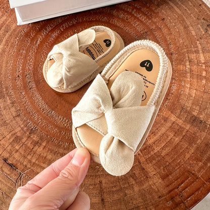 Floral Non-slip Baby Girl Sandals with Ruffle Trim – Comfy Open Toe Toddler Princess Shoes for Spring/Summer